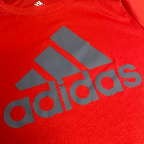 Red Adidas Short Sleeve T-Shirt Size: Kids Medium - Picture 5 of 8